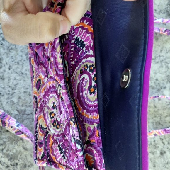 Vera Bradley Purple and Pink Patterned Crossbody Bag - Picture 2 of 5